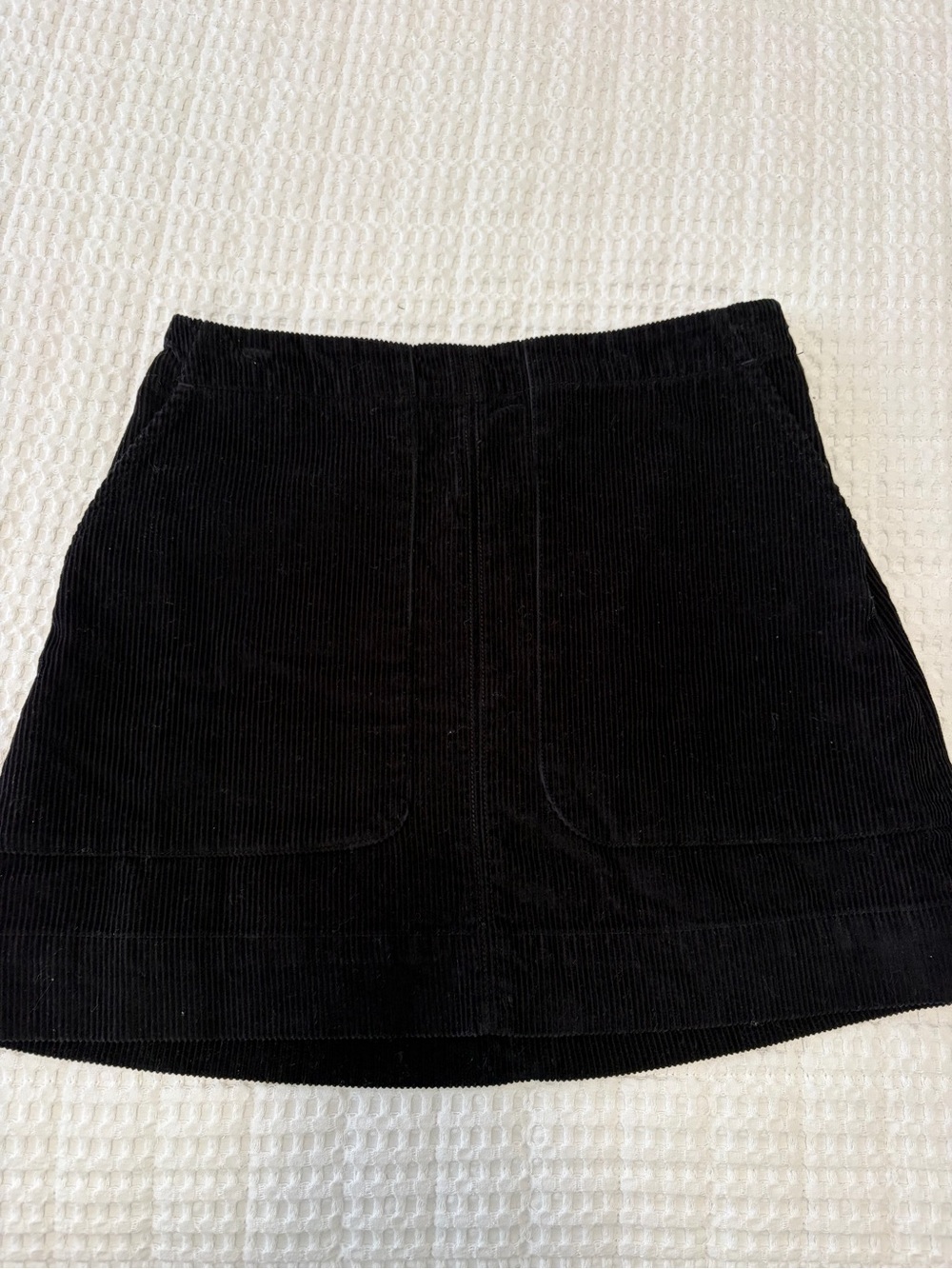 Black Corduroy Mini Skirt - Picture 2 of 2